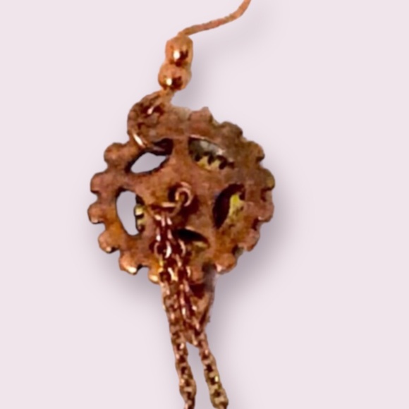 Artisan Copper Steampunk Eclectic Earrings - Picture 7 of 11